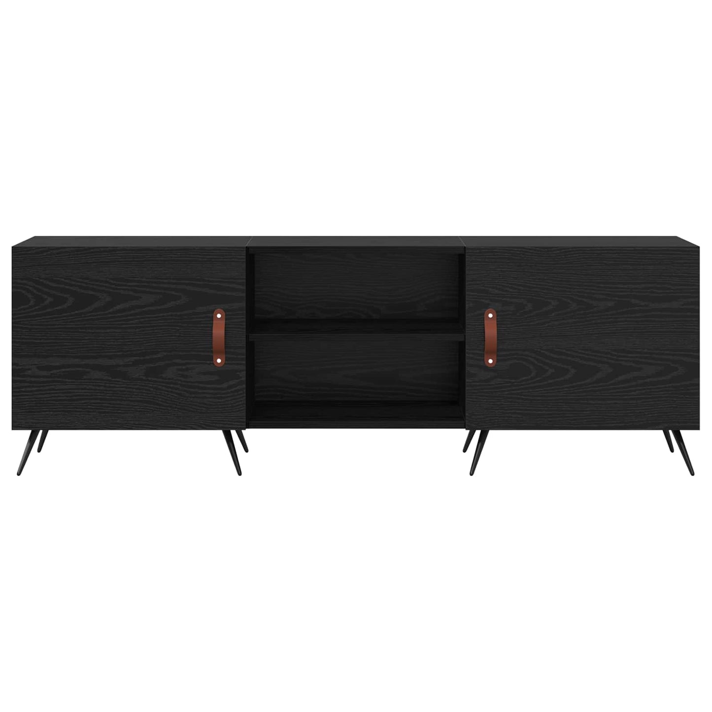 TV Cabinet Black oak 150 x 30 x 50 cm Engineered wood