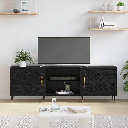 TV Cabinet 150 x 30 x 50 cm Black oak Engineered wood