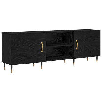 TV Cabinet 150 x 30 x 50 cm Black oak Engineered wood