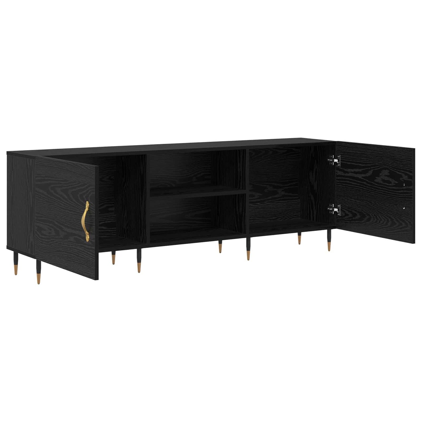 TV Cabinet 150 x 30 x 50 cm Black oak Engineered wood