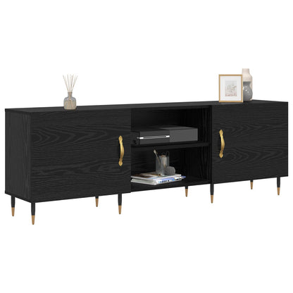 TV Cabinet 150 x 30 x 50 cm Black oak Engineered wood