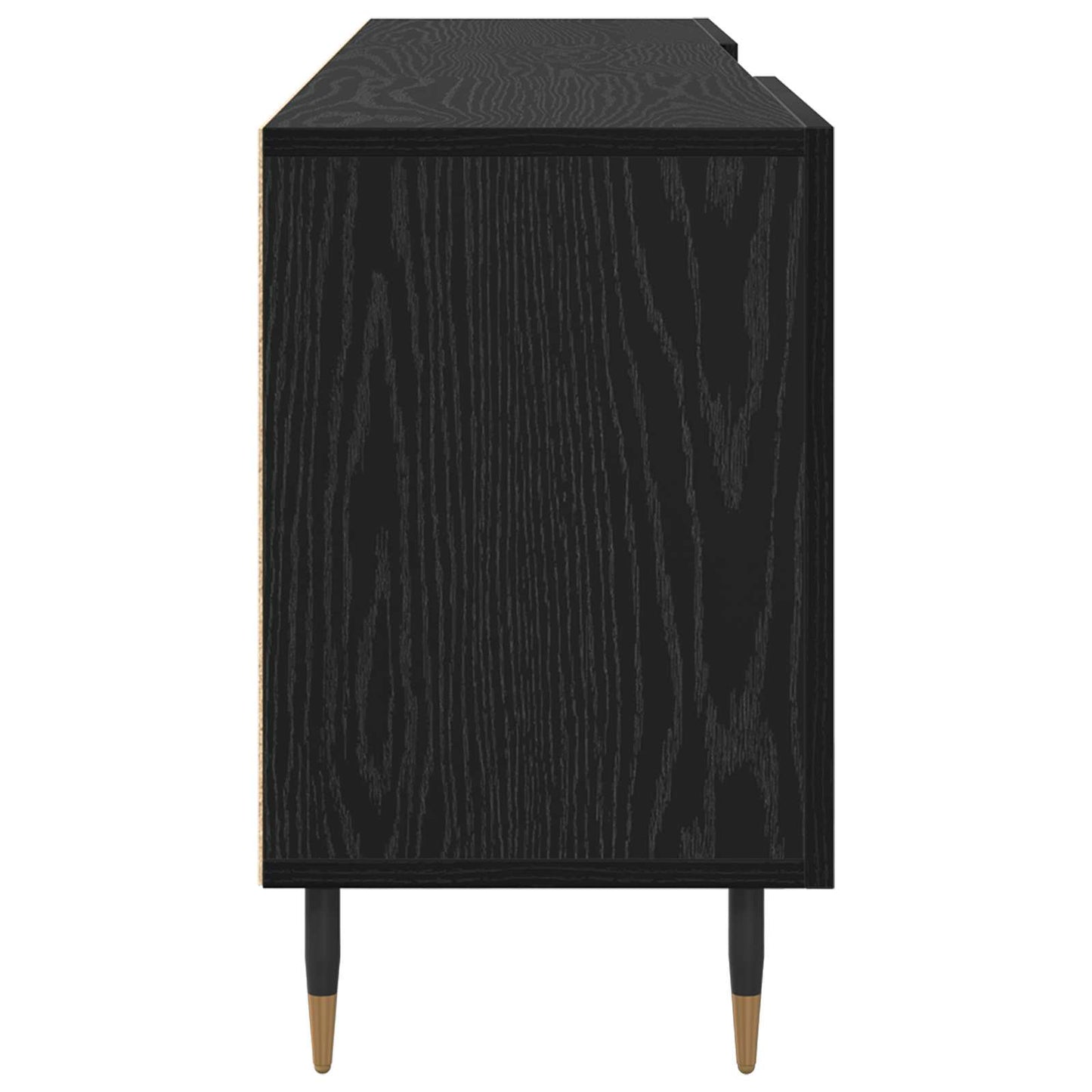TV Cabinet 150 x 30 x 50 cm Black oak Engineered wood