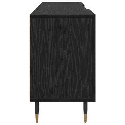 TV Cabinet 150 x 30 x 50 cm Black oak Engineered wood