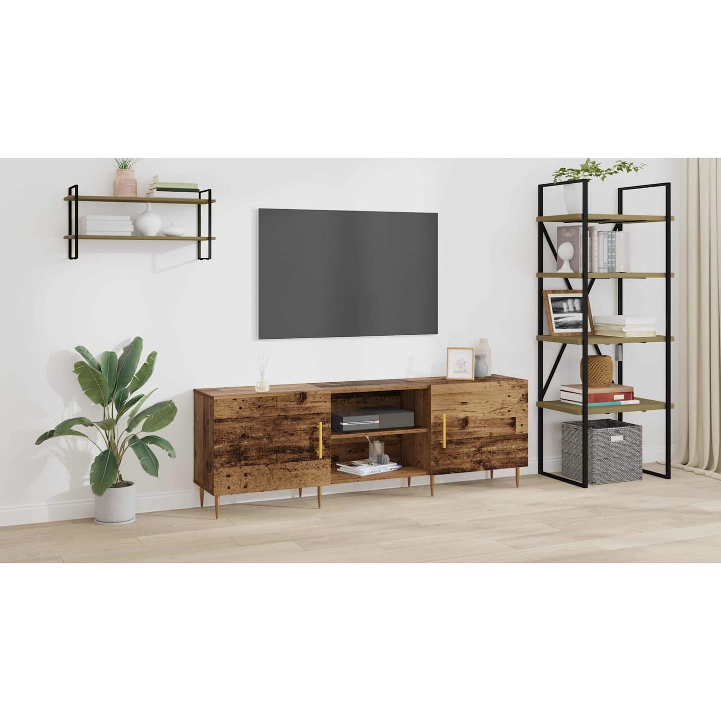 TV Cabinet Old wood 150 x 30 x 50 cm Engineered wood