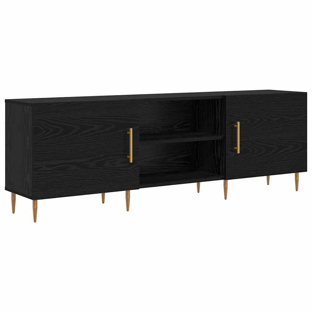 TV Cabinet Black oak 150 x 30 x 50 cm Engineered wood
