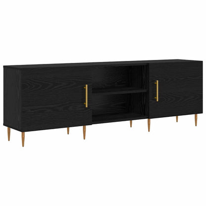 TV Cabinet Black oak 150 x 30 x 50 cm Engineered wood