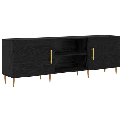 TV Cabinet Black oak 150 x 30 x 50 cm Engineered wood