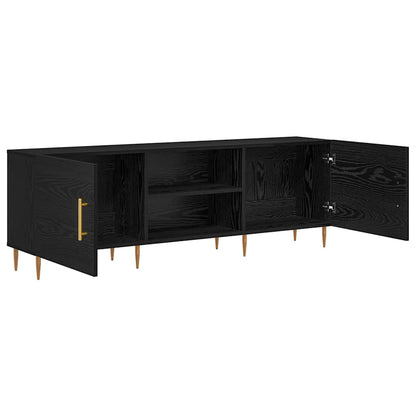 TV Cabinet Black oak 150 x 30 x 50 cm Engineered wood