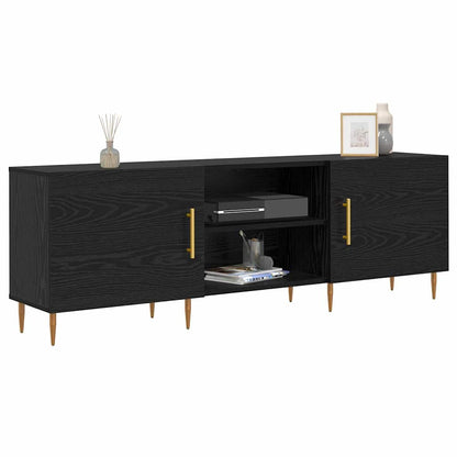 TV Cabinet Black oak 150 x 30 x 50 cm Engineered wood