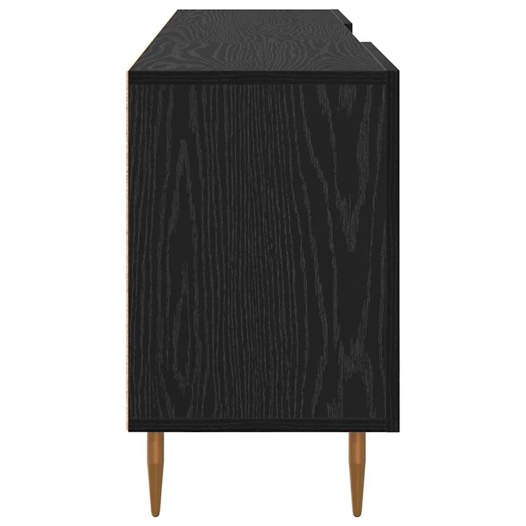 TV Cabinet Black oak 150 x 30 x 50 cm Engineered wood