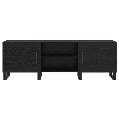 TV Cabinet Black Oak 150 x 30 x 50 cm Engineered Wood