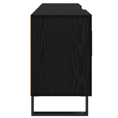 TV Cabinet Black Oak 150 x 30 x 50 cm Engineered Wood