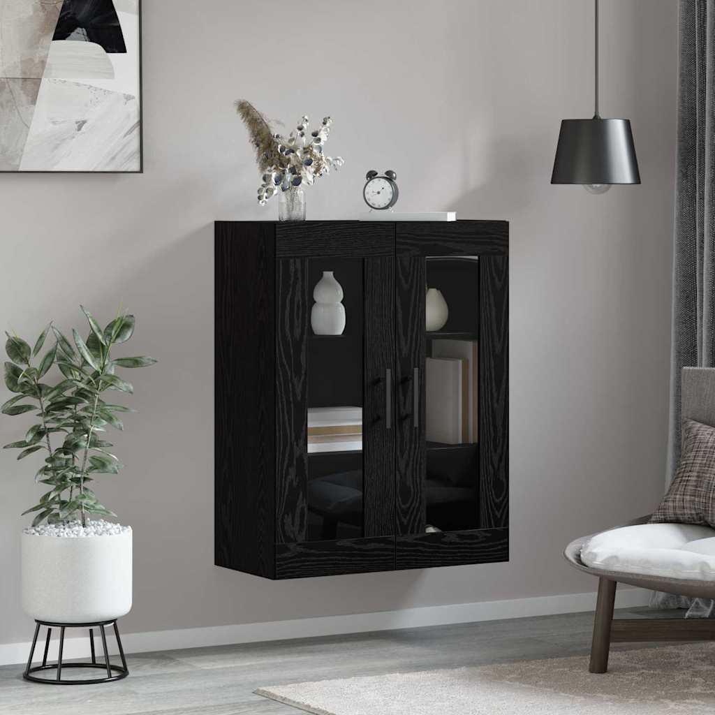 Wall Mounted Cabinet Black oak 69.5 x 34 x 90 cm