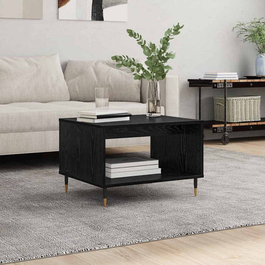 Coffee Table Black oak 60 x 50 x 40 cm Engineered wood