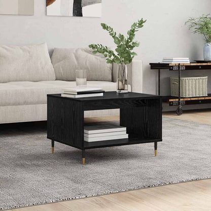 Coffee Table Black oak 60 x 50 x 40 cm Engineered wood