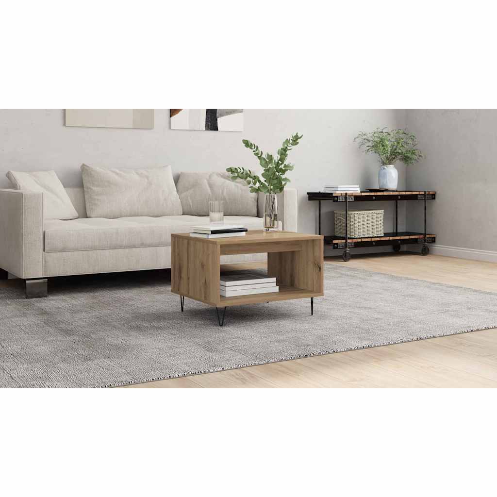 Coffee Table Artisan oak 60 x 50 x 40 cm Engineered wood