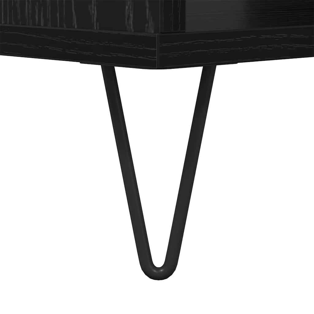 Coffee Table Black oak 60 x 50 x 40 cm Engineered wood