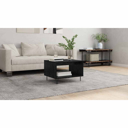 Coffee Table Black oak 60 x 50 x 40 cm Engineered wood