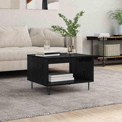 Coffee Table Black oak 60 x 50 x 40 cm Engineered wood