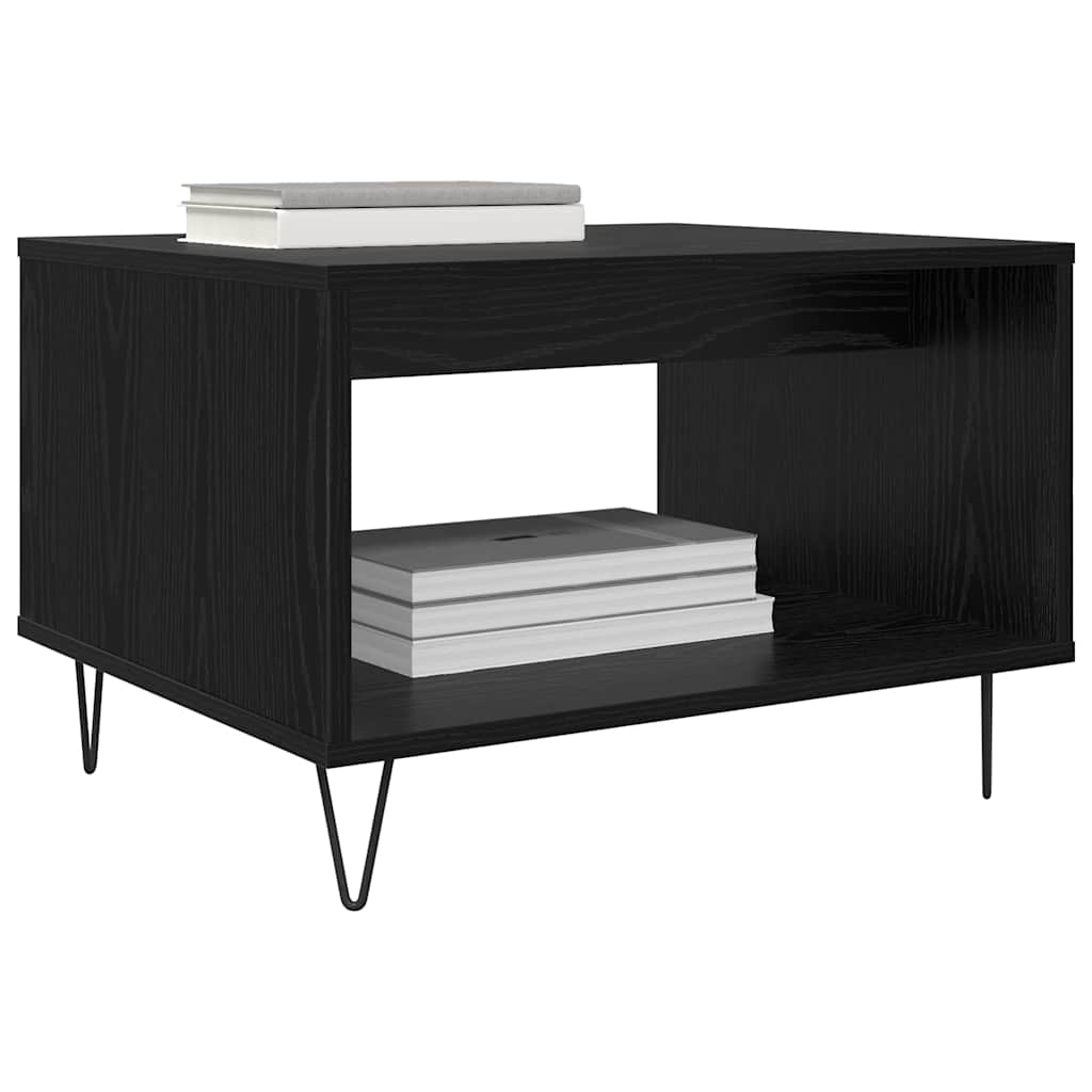 Coffee Table Black oak 60 x 50 x 40 cm Engineered wood