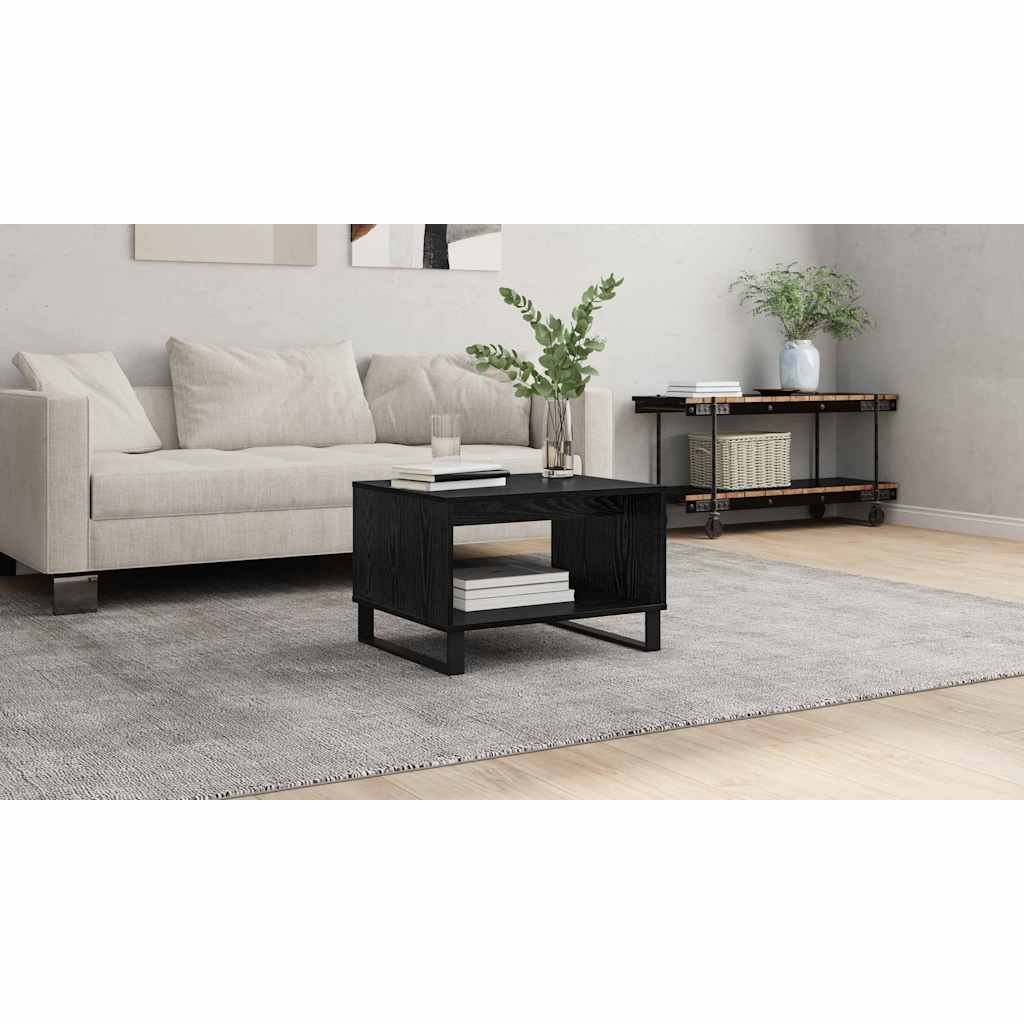 Coffee Table Black oak 60 x 50 x 40 cm Engineered wood