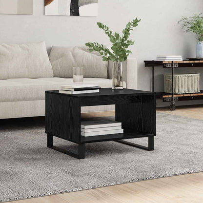 Coffee Table Black oak 60 x 50 x 40 cm Engineered wood