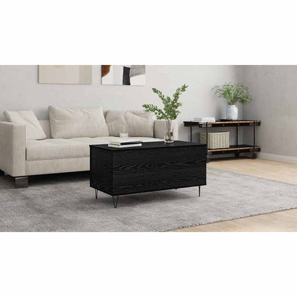 Coffee Table Black oak 90 x 44.5 x 45 cm Engineered wood