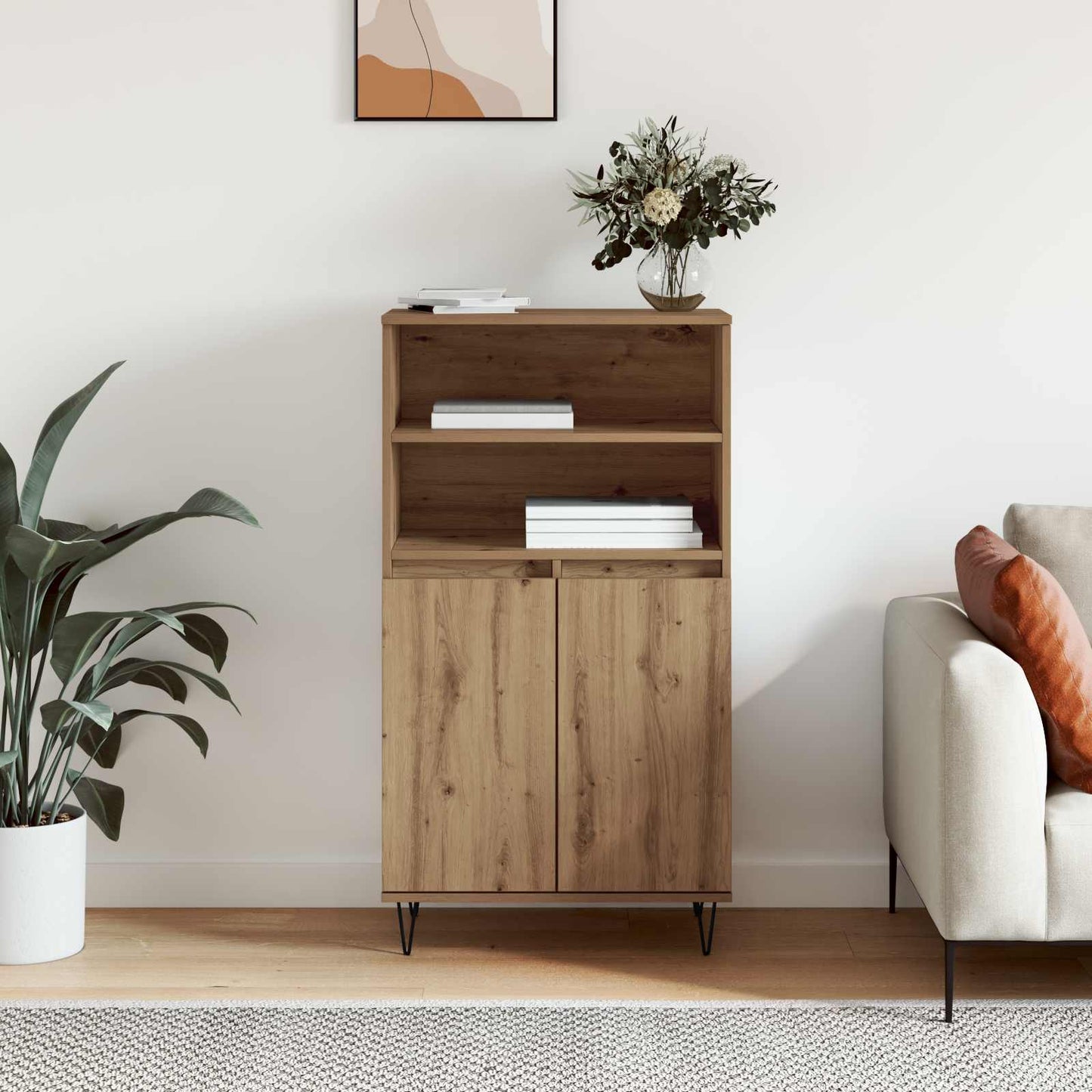 Highboard Brown 60 x 36 x 110 cm Engineered wood