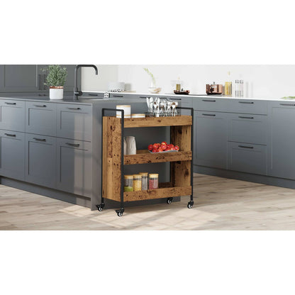 Kitchen Trolley Old Wood 70 x 30 x 82 cm Engineered Wood