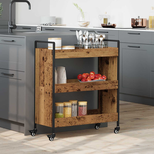 Kitchen Trolley Old Wood 70 x 30 x 82 cm Engineered Wood