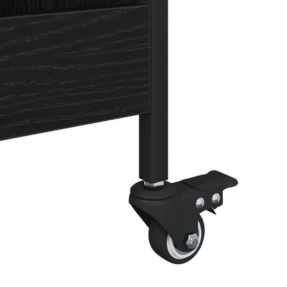 Kitchen Trolley Black Oak 70 x 30 x 82 cm Engineered Wood