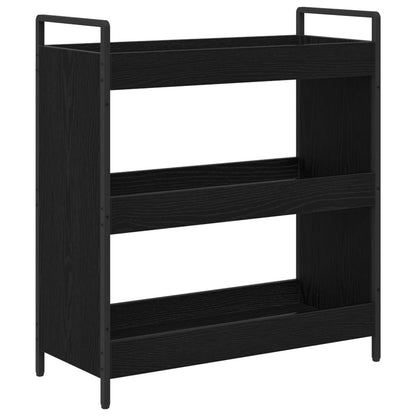 Kitchen Trolley Black Oak 70 x 30 x 82 cm Engineered Wood
