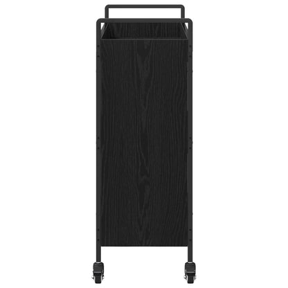 Kitchen Trolley Black Oak 70 x 30 x 82 cm Engineered Wood
