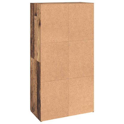 Office Cabinet Black Oak 60 x 32 x 115 cm Engineered Wood