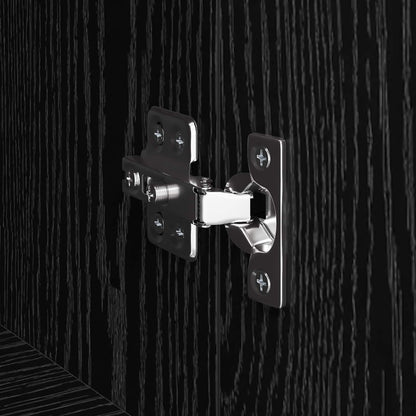 Office Cabinet Black Oak 60 x 32 x 115 cm Engineered Wood