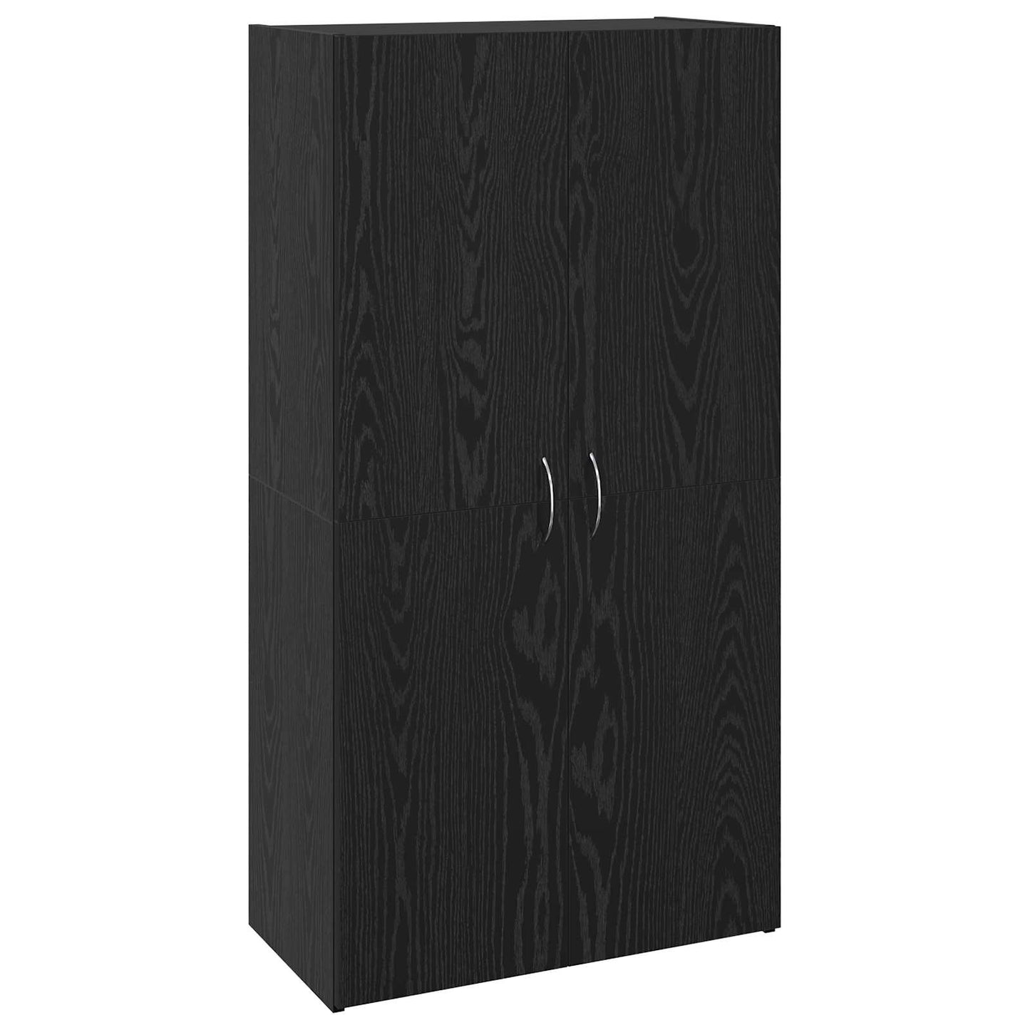 Office Cabinet Black Oak 60 x 32 x 115 cm Engineered Wood