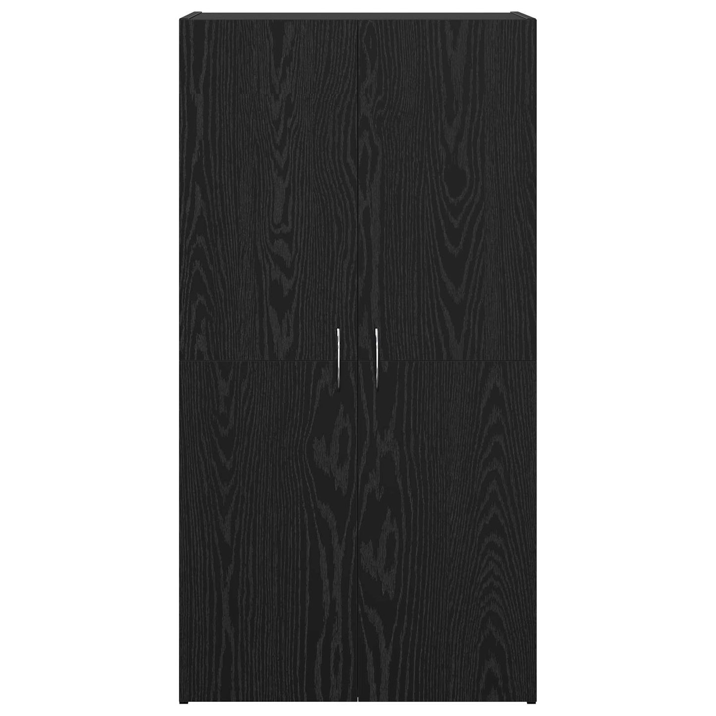 Office Cabinet Black Oak 60 x 32 x 115 cm Engineered Wood