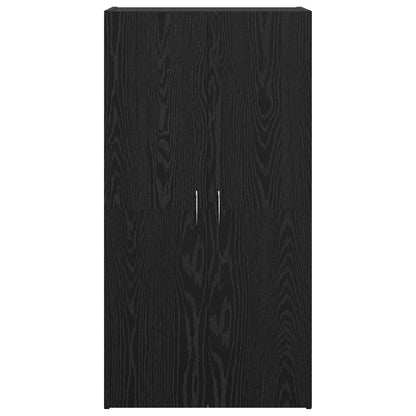 Office Cabinet Black Oak 60 x 32 x 115 cm Engineered Wood