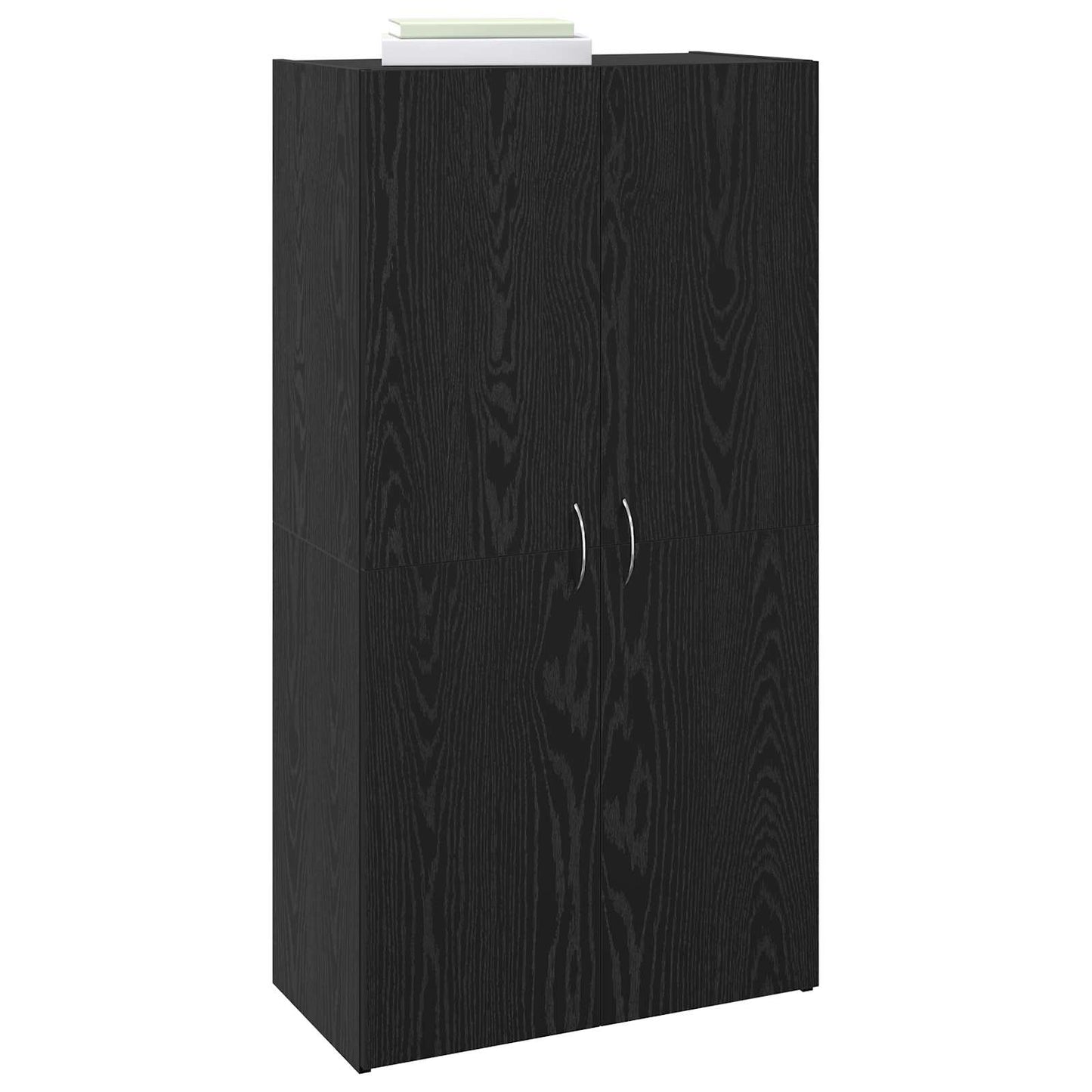 Office Cabinet Black Oak 60 x 32 x 115 cm Engineered Wood