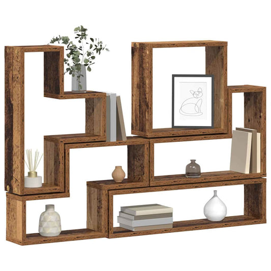 Wall Shelf Wall-Mounted Old Wood 96 x 12 x 64 cm