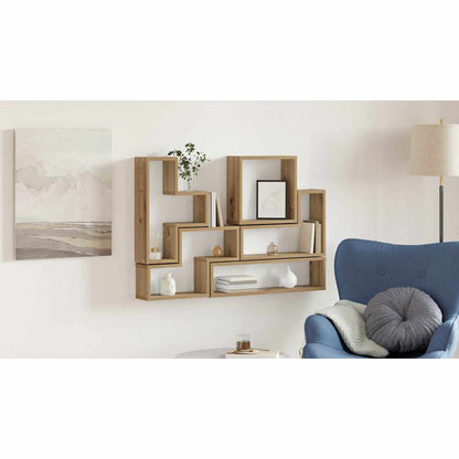 Wall Shelf Wall-Mounted Artisan Oak 96 x 12 x 64 cm