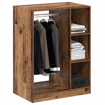 Wardrobe with Shelf with Storage Old Wood 77 x 48 x 102 cm