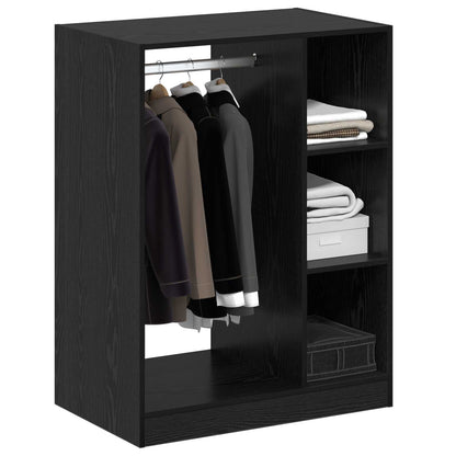 Wardrobe Black Oak 77 x 48 x 102 cm Engineered Wood
