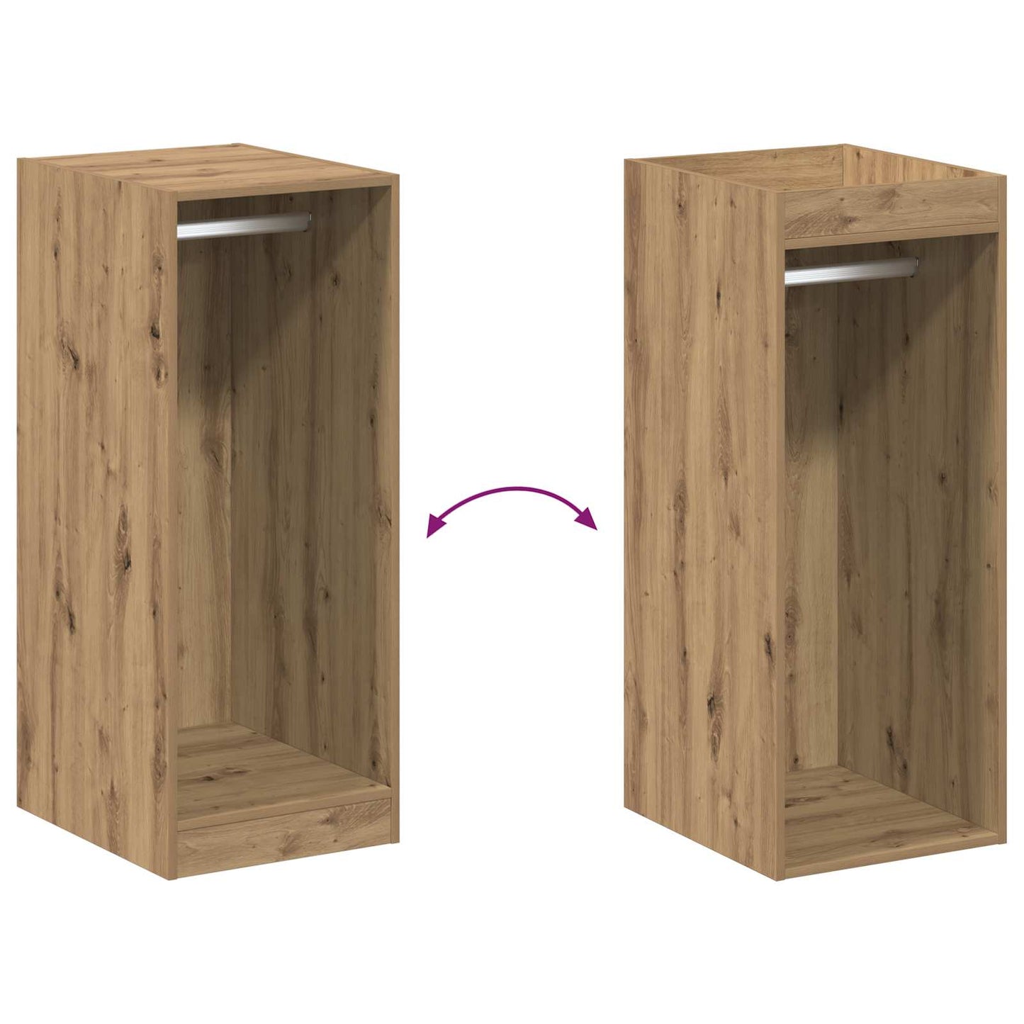 Wardrobe Artisan Oak 41 x 48 x 102 cm Engineered Wood