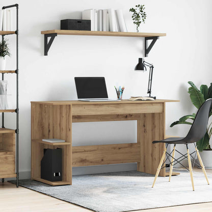 Desk with Shelf Artisan oak 140 x 50 x 75 cm Engineered wood