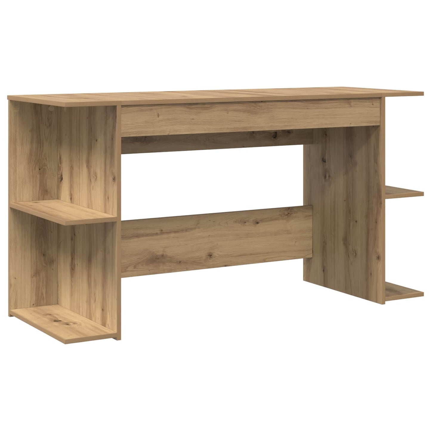 Desk with Shelf Artisan oak 140 x 50 x 75 cm Engineered wood