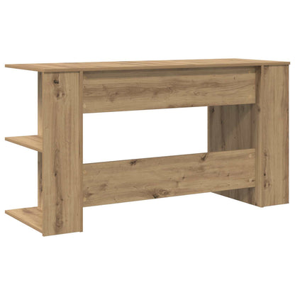 Desk with Shelf Artisan oak 140 x 50 x 75 cm Engineered wood