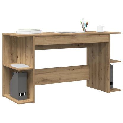 Desk with Shelf Artisan oak 140 x 50 x 75 cm Engineered wood