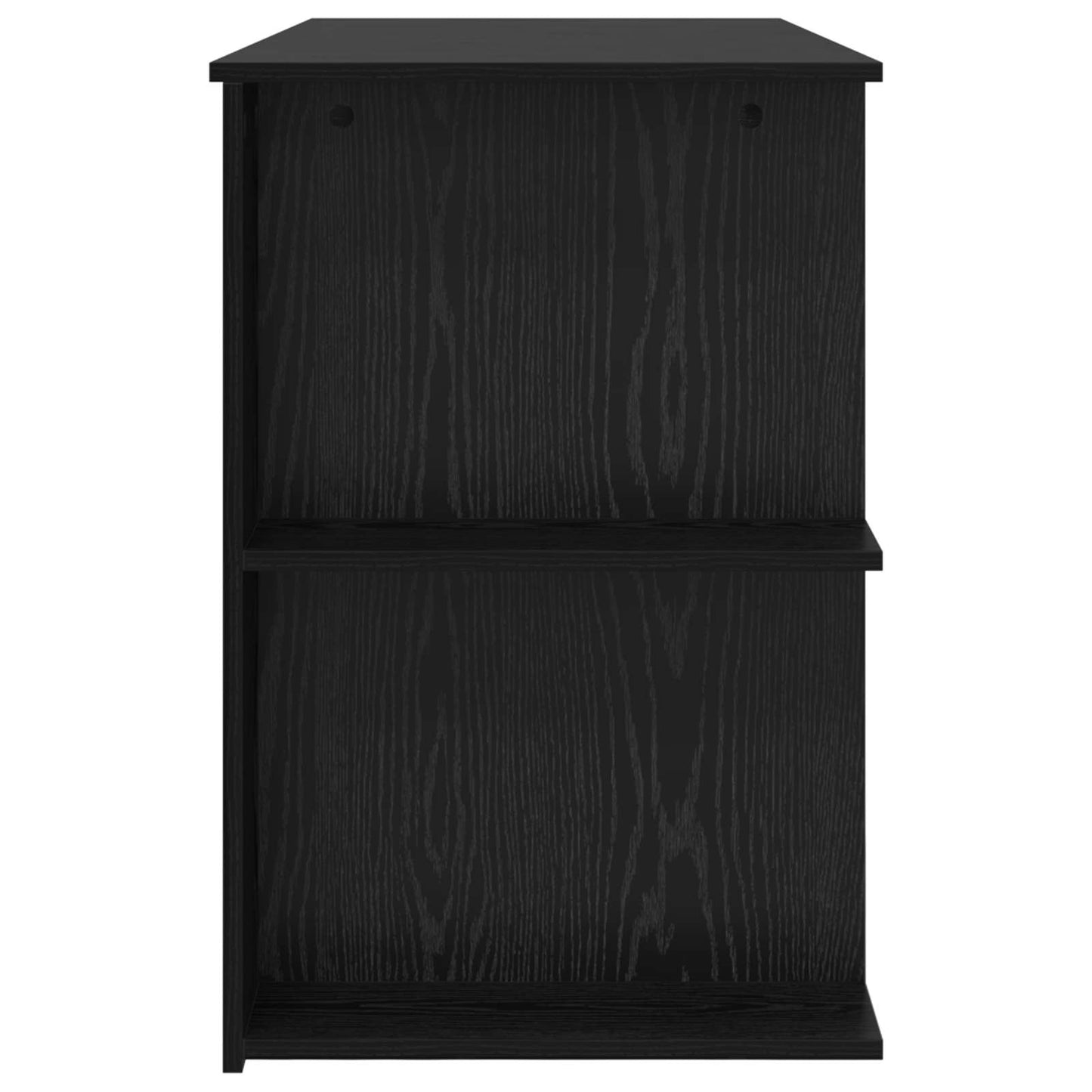 Desk with Shelf Black oak 140 x 50 x 75 cm Engineered wood