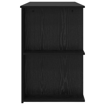 Desk with Shelf Black oak 140 x 50 x 75 cm Engineered wood